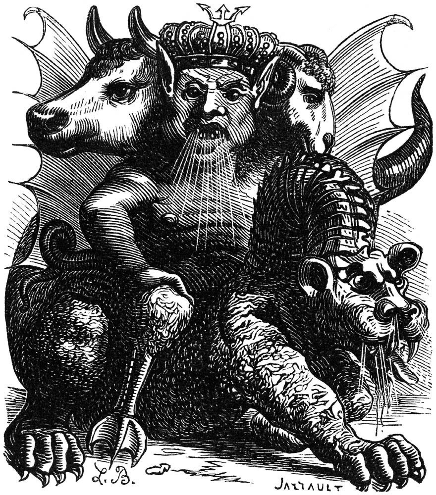 Louis Le Breton's 1863 illustration of Asmodeus from the Dictionnaire Infernal