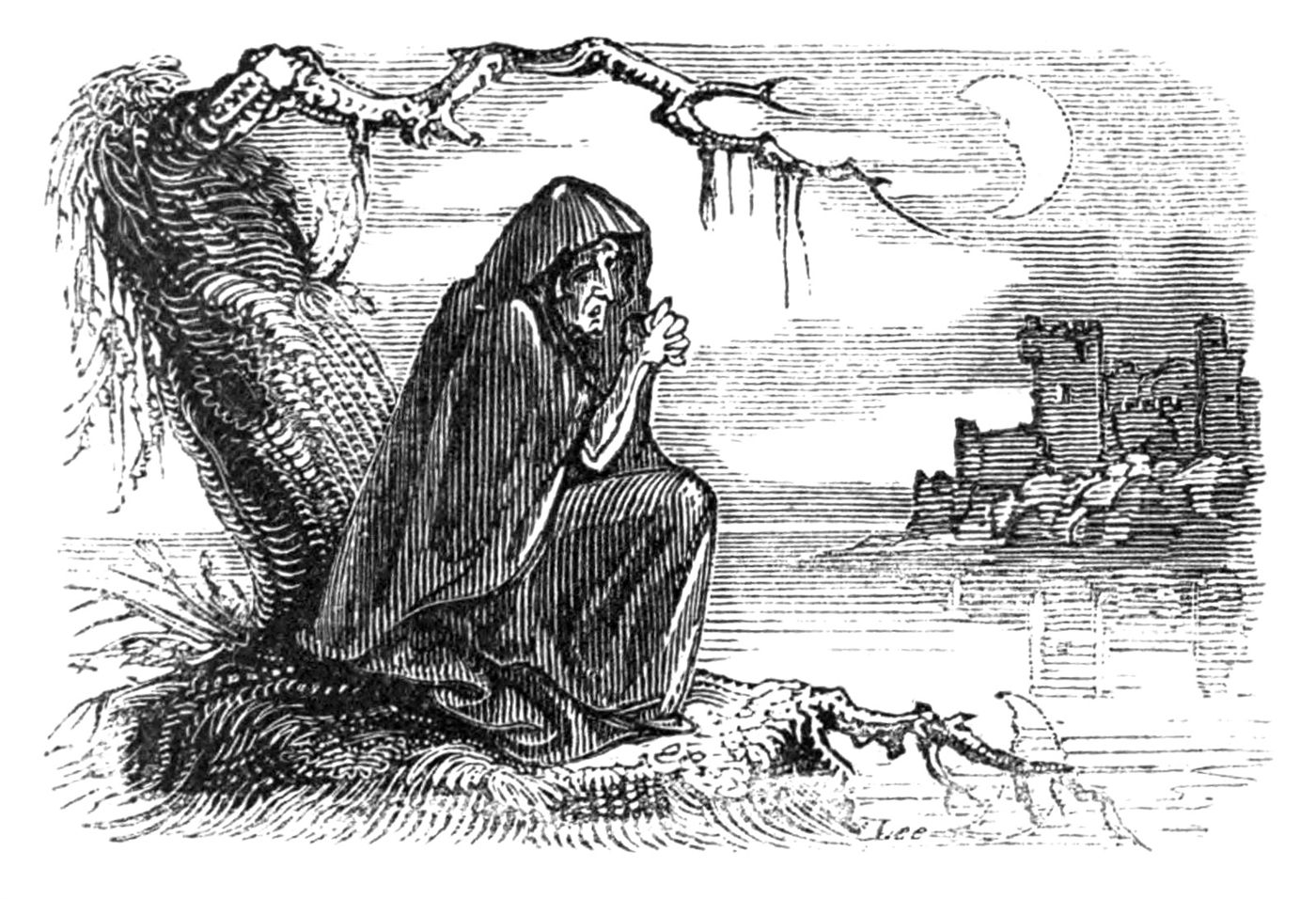 W. H. Brooke's nineteenth-century illustration of the Bunworth Banshee