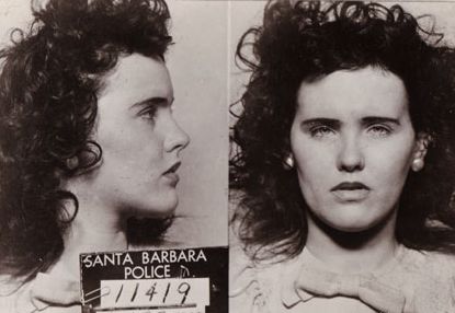 Police mugshot of Elizabeth Short, later known in press coverage as the Black Dahlia