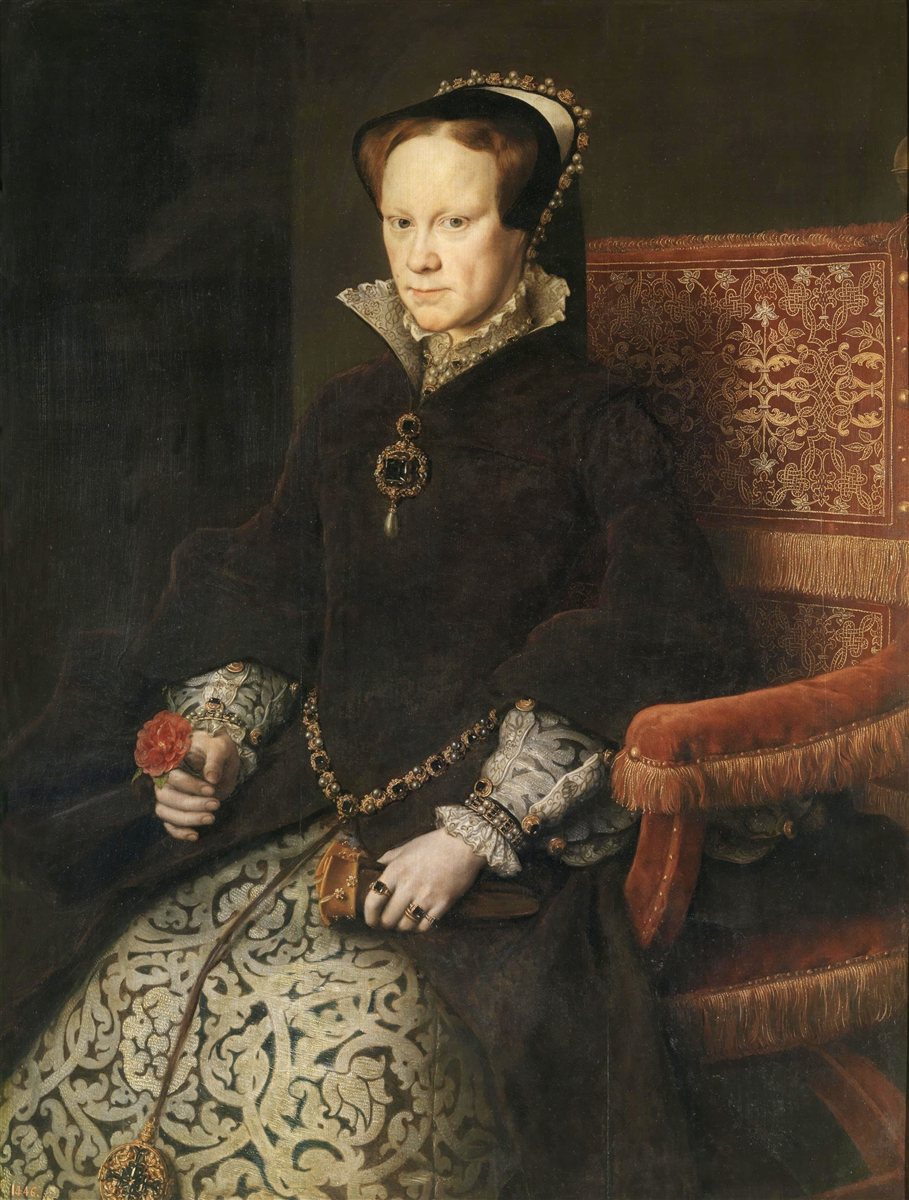 1554 portrait of Queen Mary I of England by Antonis Mor