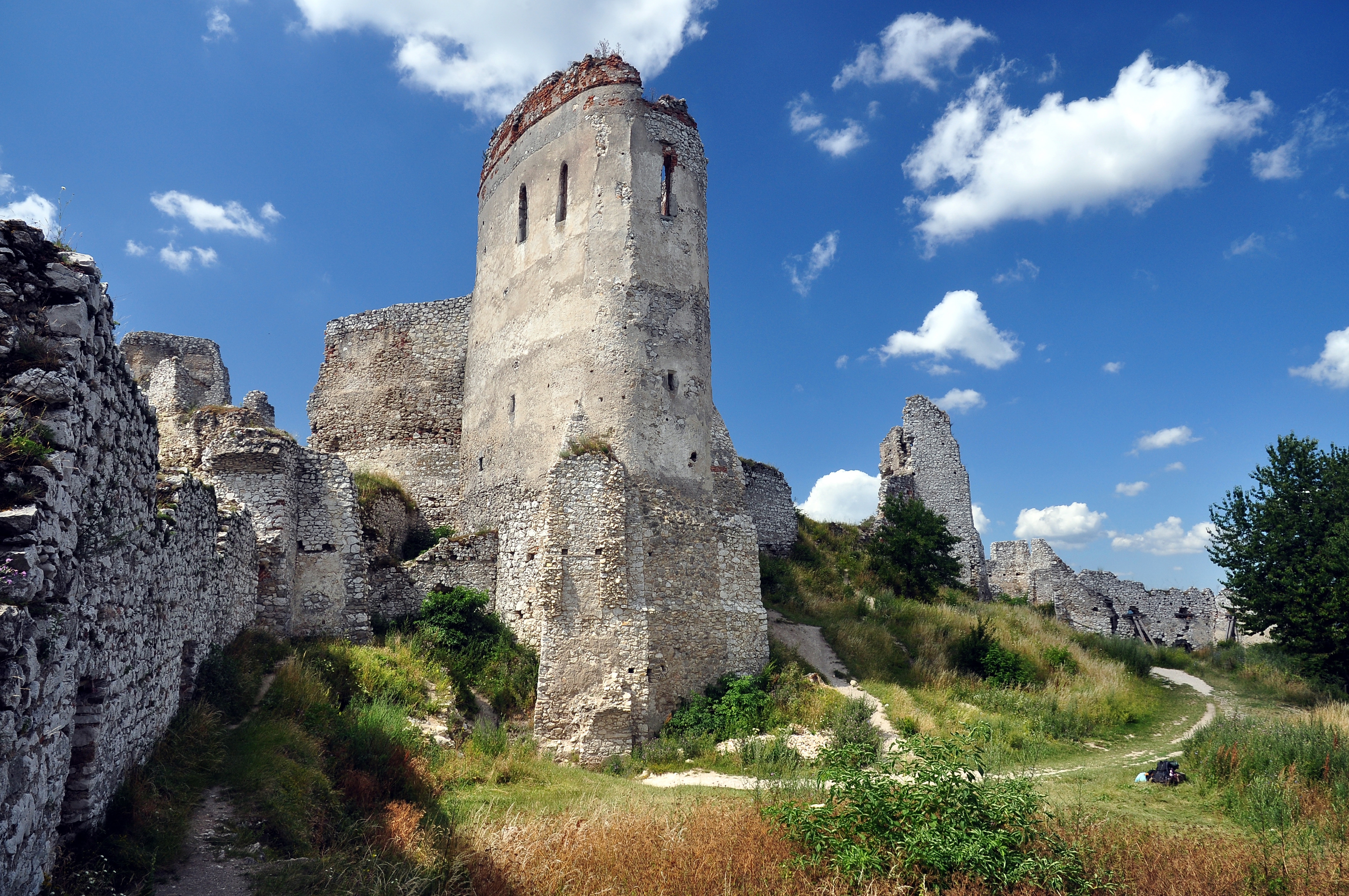 Ruins of Csejte (Cachtice) Castle in present-day Slovakia, where Elizabeth Bathory was confined until her death