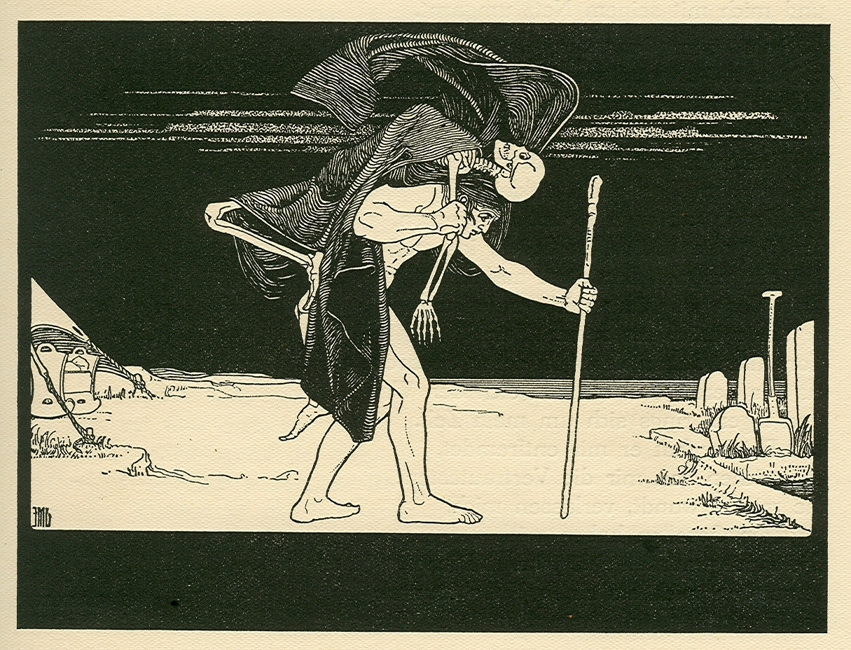 Ephraim Moses Lilien illustration connected with S. Ansky's The Dybbuk
