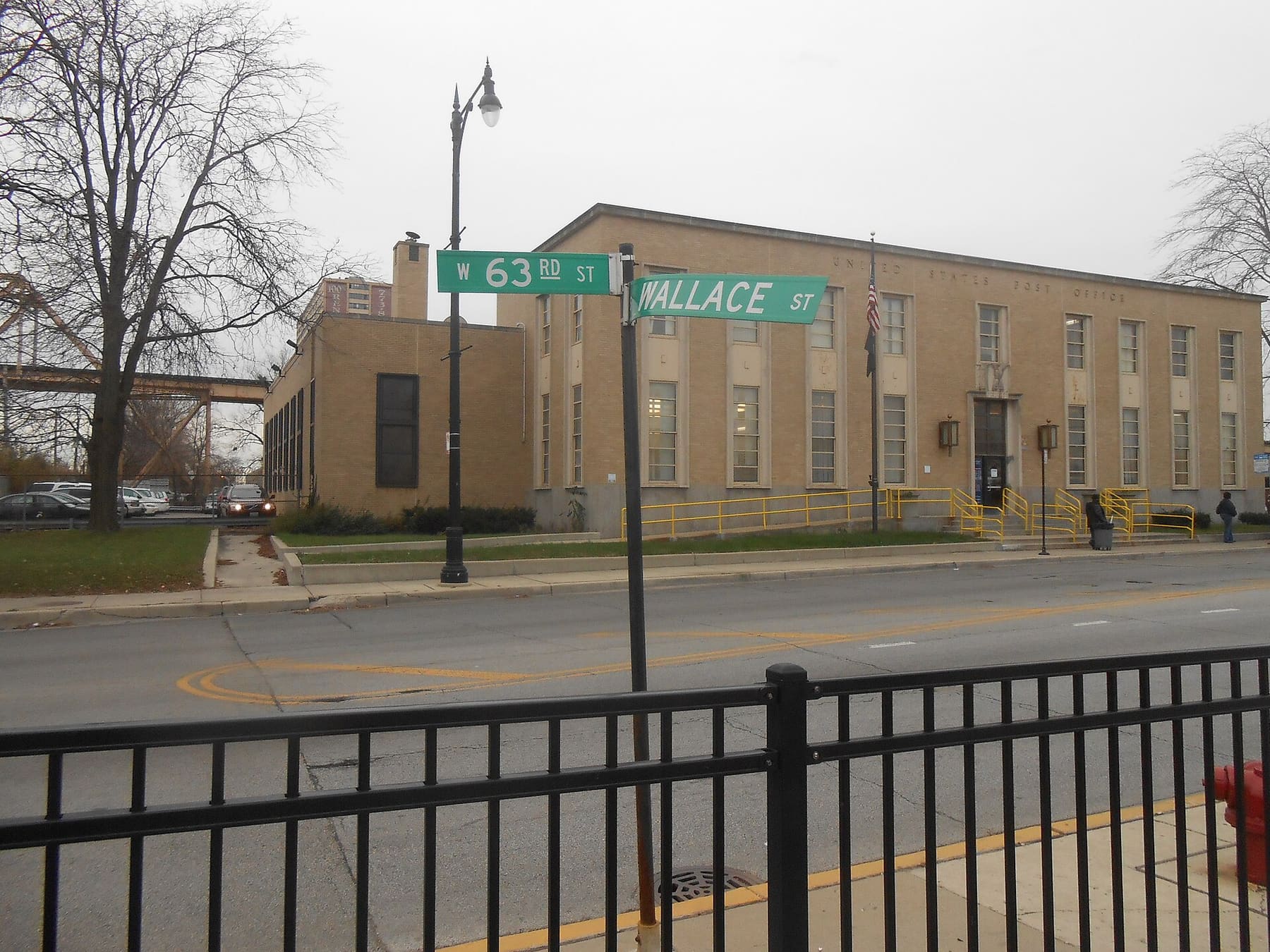 The Englewood branch of the U.S. Post Office, built on the site of H.H. Holmes's demolished building at 63rd and Wallace