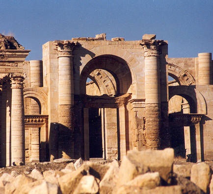 Ruins of Hatra in Iraq, used as the archaeological setting in The Exorcist