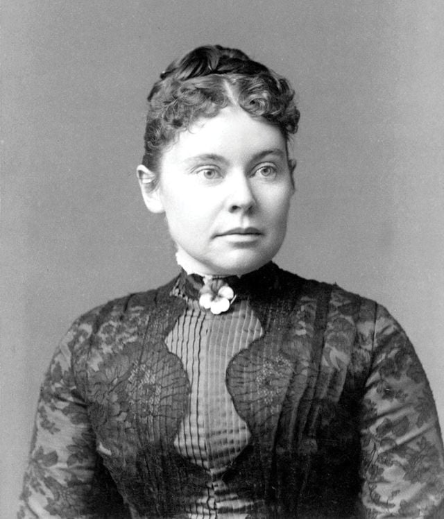 Portrait photograph of Lizzie Borden, taken around 1890