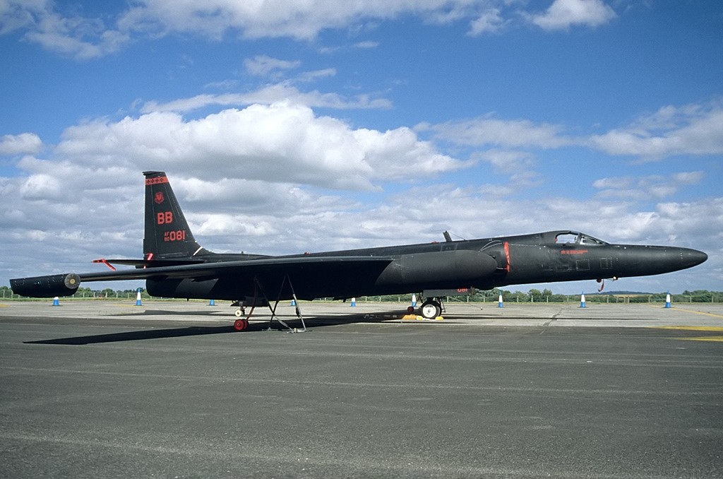 A Lockheed U-2S high-altitude reconnaissance aircraft, the type first tested at Area 51 starting in 1955