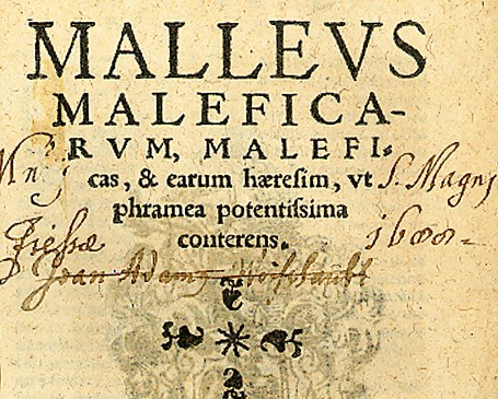 Title page of the 1520 Cologne edition of the Malleus Maleficarum