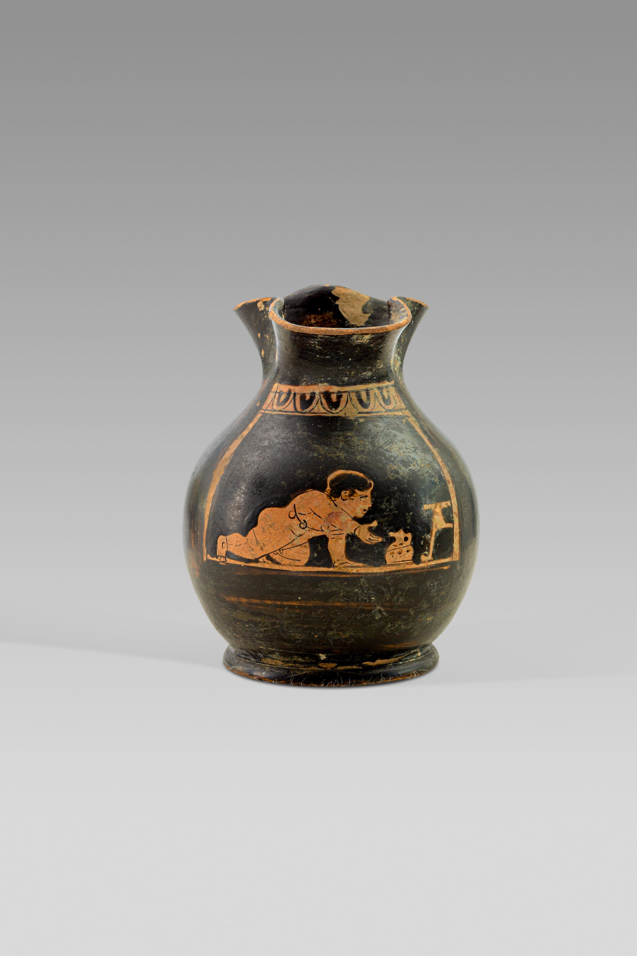 Small terracotta chous jug associated with Greek children's rituals, Metropolitan Museum of Art
