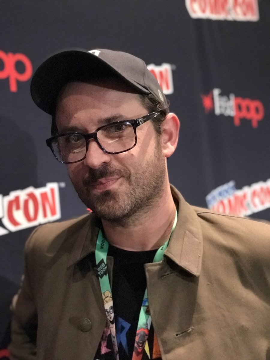 Josh Malerman, author of Incidents Around the House, photographed at New York Comic Con in 2017
