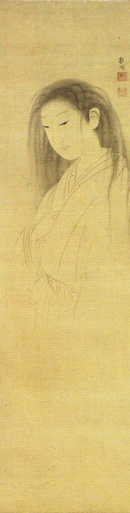 The Ghost of Oyuki, an 18th-century hanging scroll painting by Maruyama Okyo