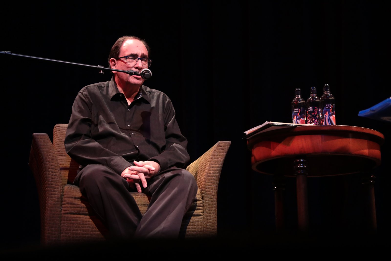 R. L. Stine speaking at an event in Phoenix, Arizona, in 2019