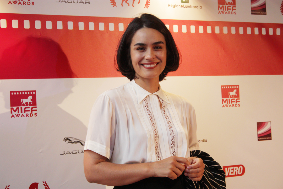Shannyn Sossamon, who plays Thalia in Hallowarrior, at a 2013 film festival event