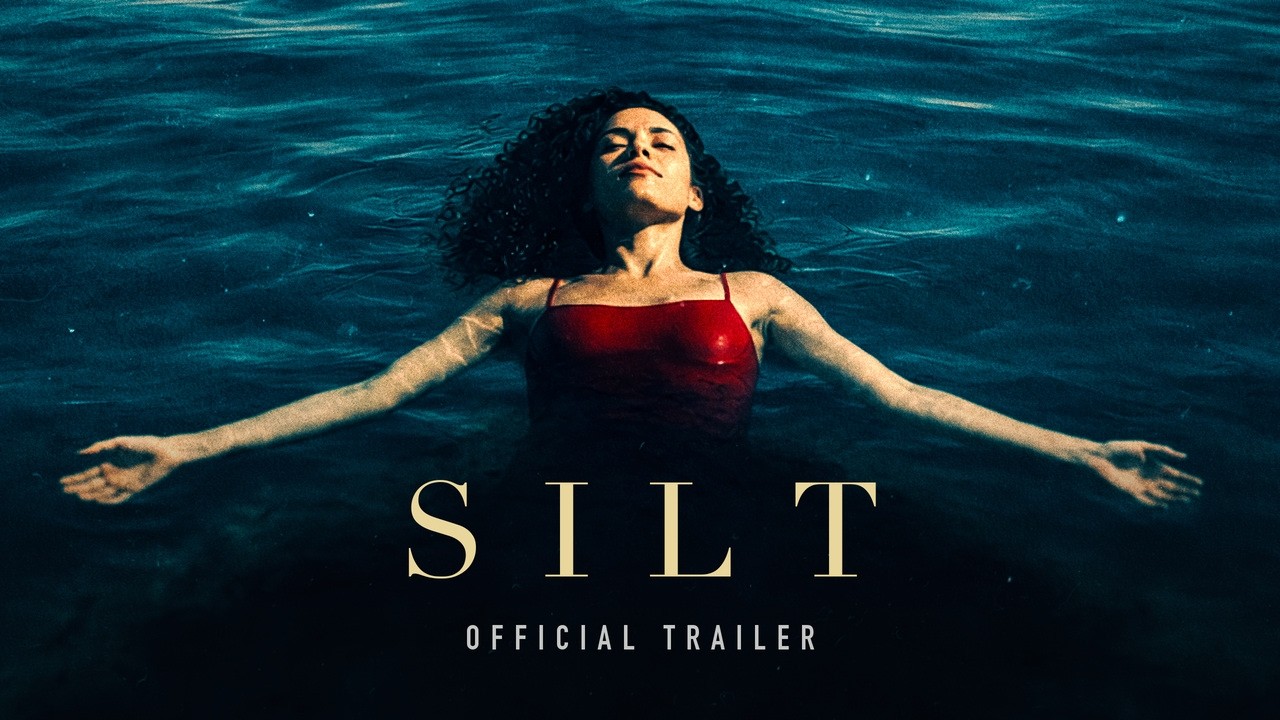 Official trailer thumbnail for Silt, showing a woman floating in dark water