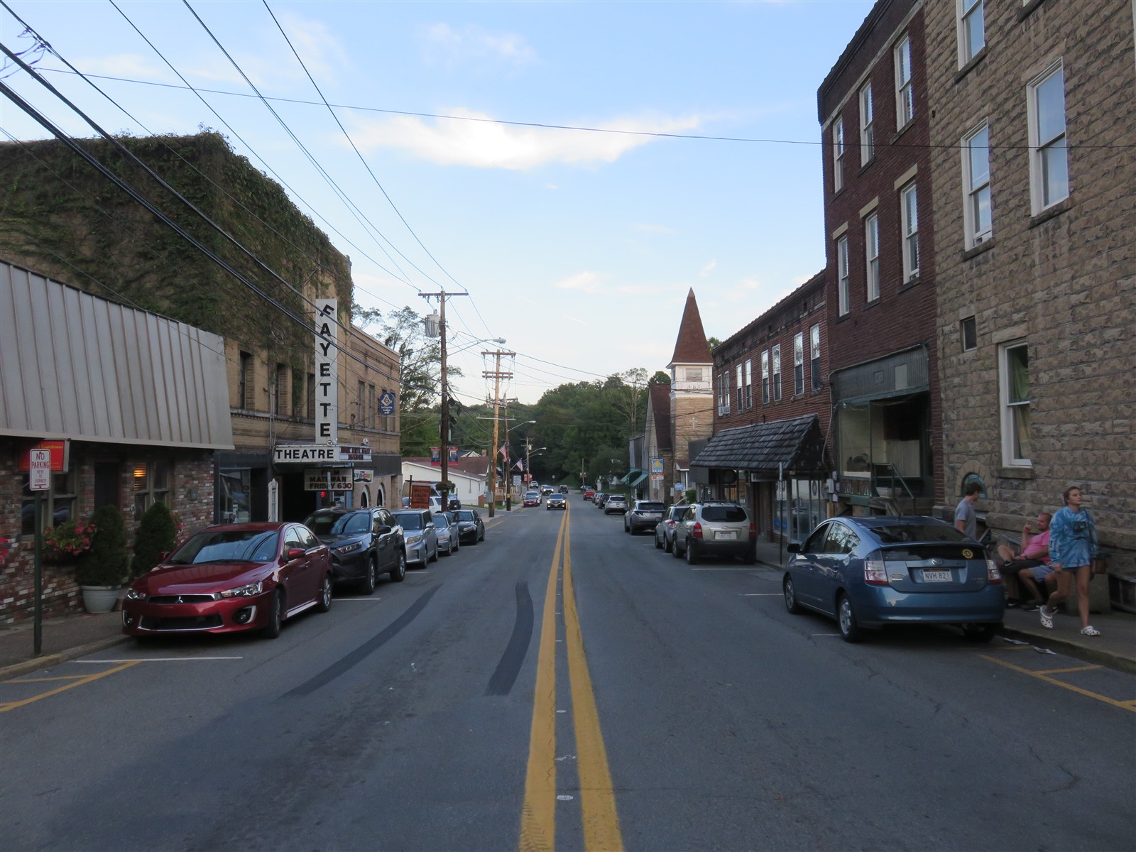 Street view in Fayetteville Historic District, West Virginia