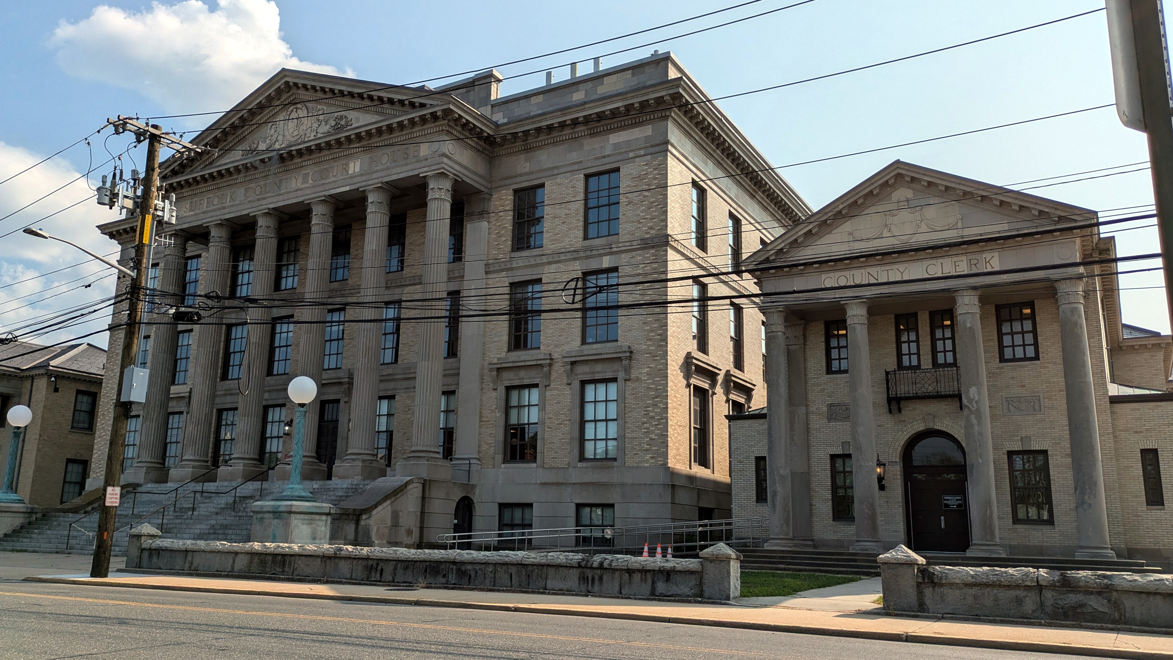 Suffolk County Supreme Court and County Clerk building in Riverhead, New York, where Ronald DeFeo Jr. was tried