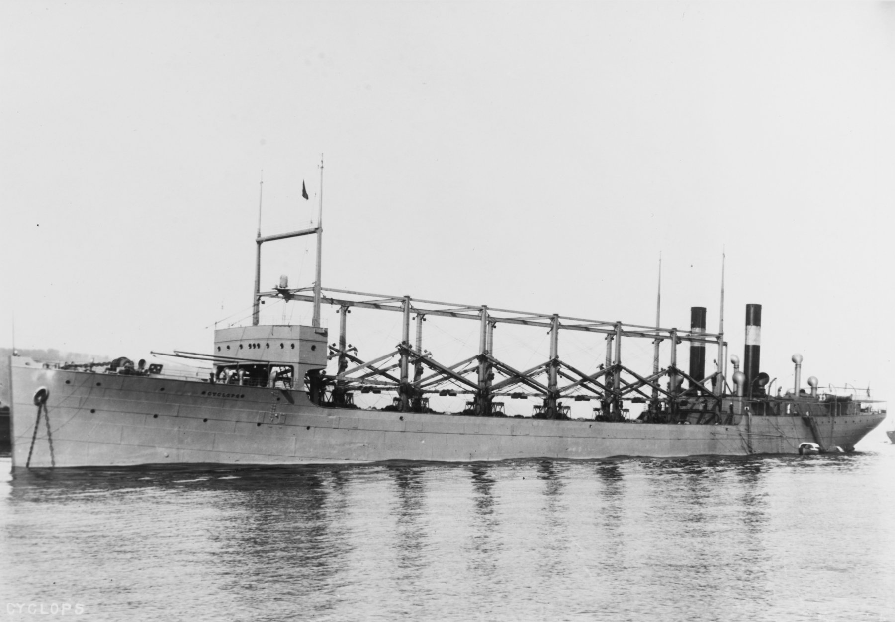 USS Cyclops, photographed in 1911, which disappeared without a trace in 1918 with 306 crew aboard